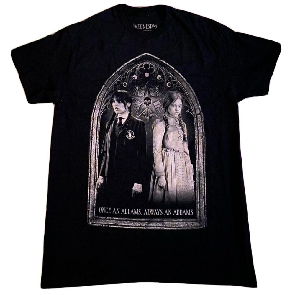 Jenna Ortega as Wednesday Addams Black T Shirt Adult S,M & L New